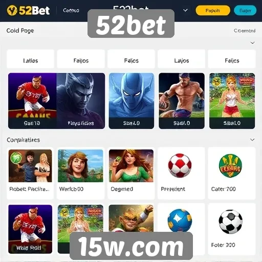 Análise da variedade de jogos disponíveis no 52bet
