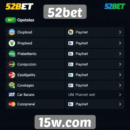 Métodos de pagamento disponíveis no 52bet